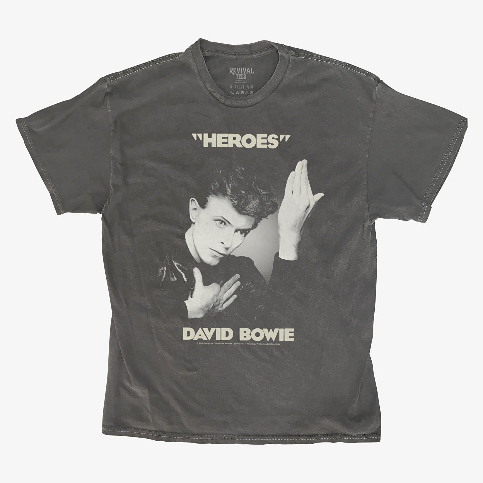 Футболки Merch Revival Tee - David Bowie Heroes Album Cover Unisex T-Shirt Black