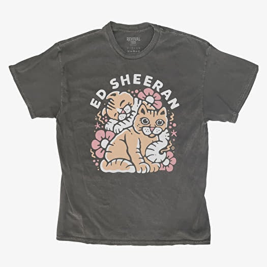 Póló Merch Revival Tee - Ed Sheeran Cats Unisex T-Shirt Black