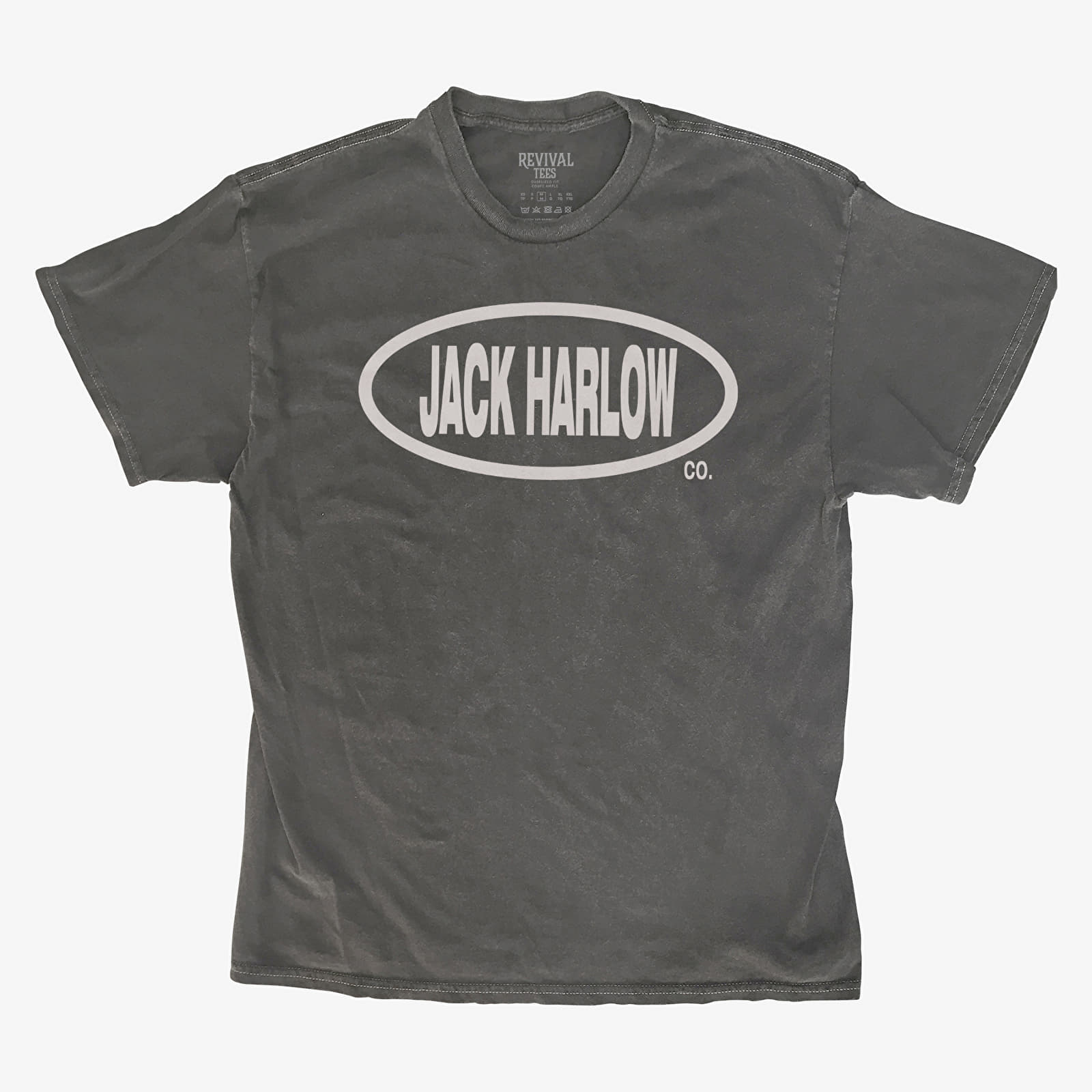Футболки Merch Revival Tee - Jack Harlow Oval Logo Unisex T-Shirt Black