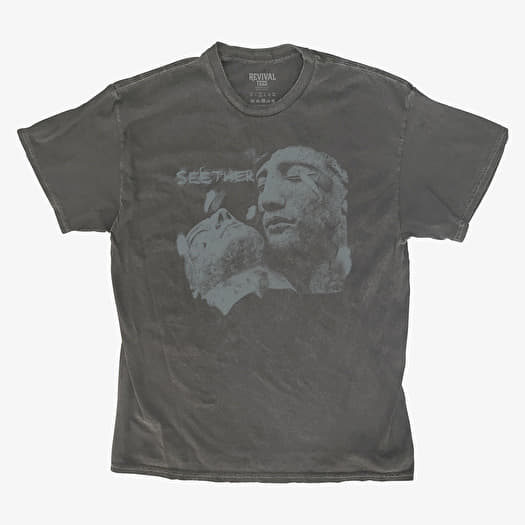 Merch Revival Tee - Seether Statue With Butterflies Unisex T-Shirt Black