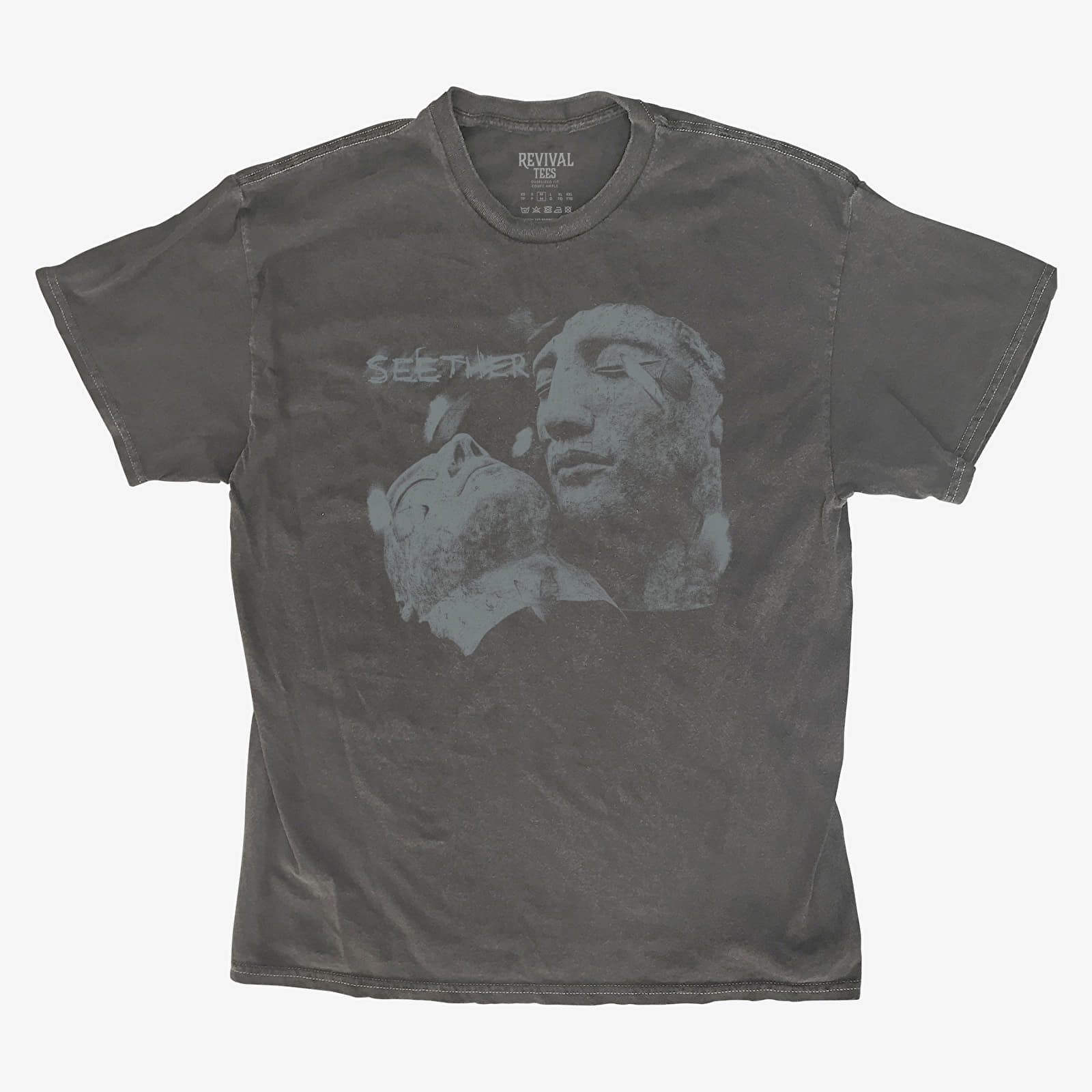 Футболки Merch Revival Tee - Seether Statue With Butterflies Unisex T-Shirt Black