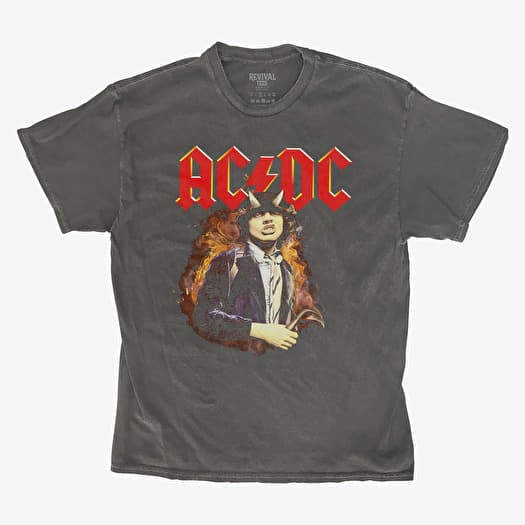 Merch Revival Tee - AC/DC Logo Angus Young Highway To Hell Unisex T-Shirt Black
