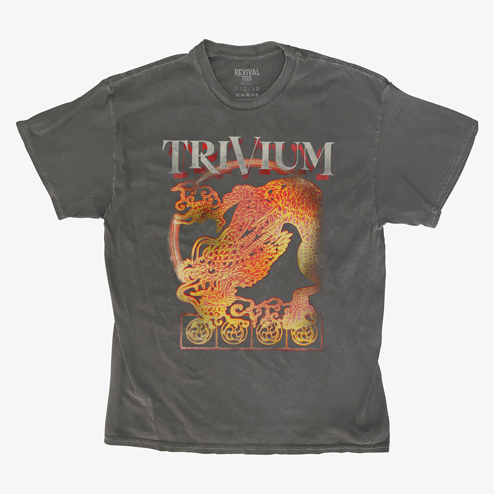 Футболки Merch Revival Tee - Trivium Golden Dragon Unisex T-Shirt Black