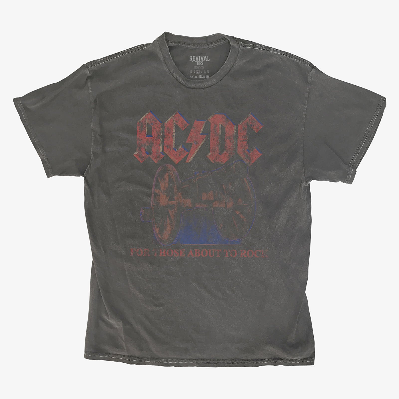 Tričká Merch Revival Tee - AC/DC Canon For Those About To Rock Unisex T-Shirt Black