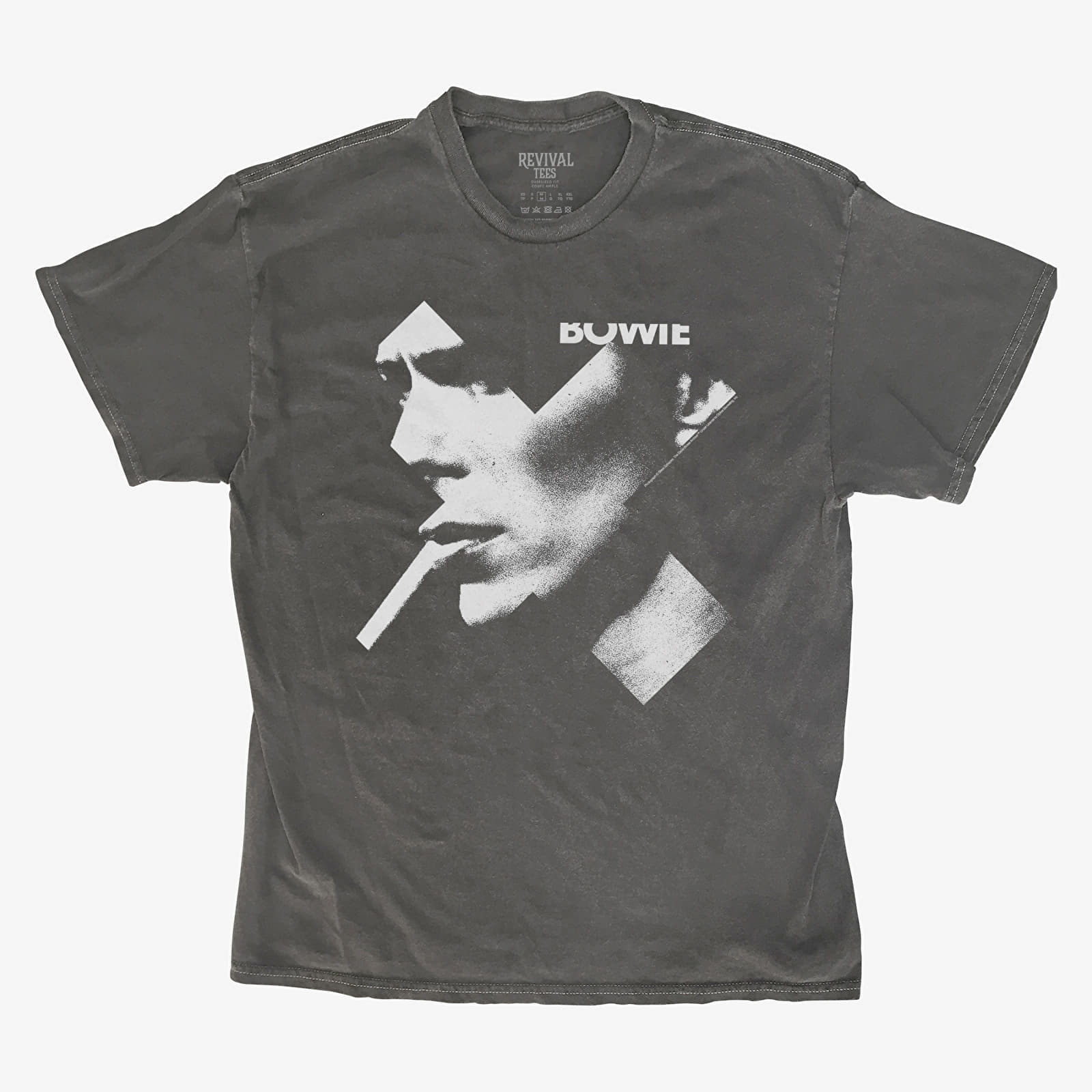 Magliette Merch Revival Tee - David Bowie Cross Smoke Unisex T-Shirt Black