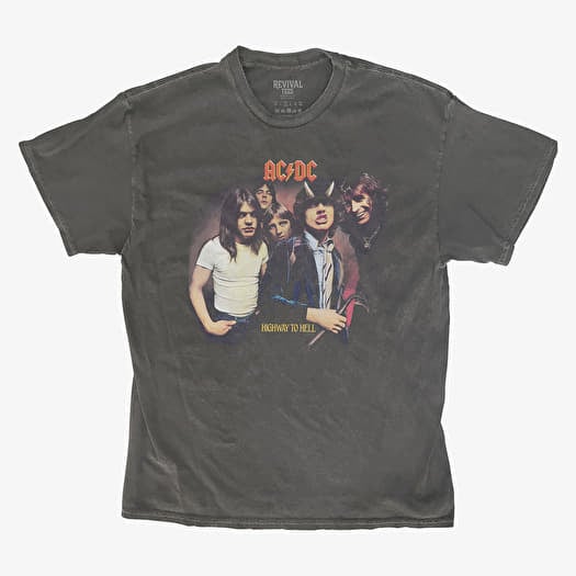 Merch Revival Tee - AC/DC Highway To Hell Bandmates Horns Unisex T-Shirt Black