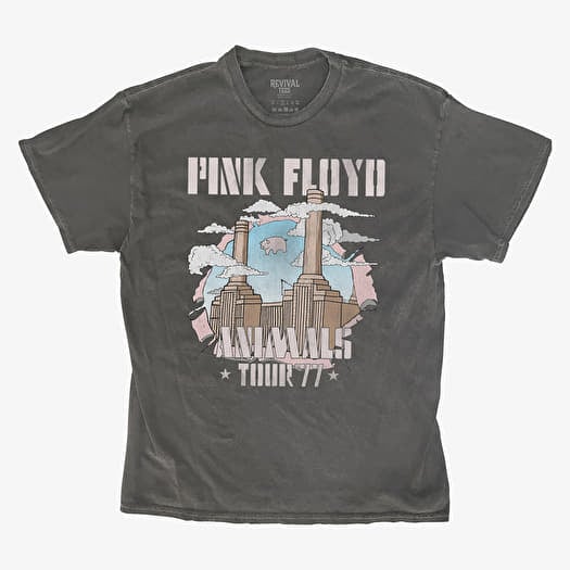 T-shirt Merch Revival Tee - Pink Floyd Animals Tour 77 Unisex T-Shirt Black