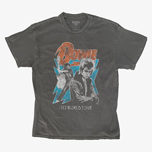 Merch Revival Tee - David Bowie 1972 World Tour Unisex T-Shirt Black