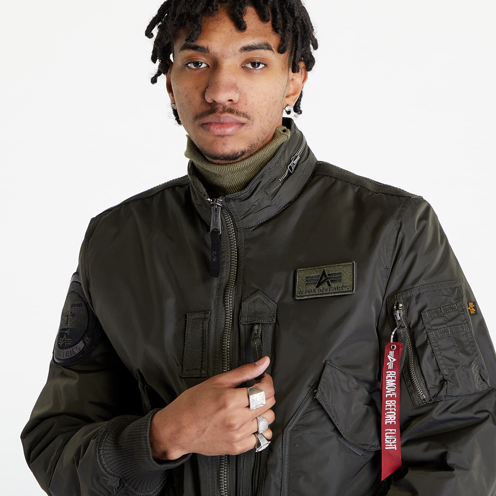 Jackets Alpha Industries Engine Dark Olive Queens