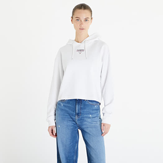 Mikina Tommy Jeans Relaxed Essential Logo Hoodie White