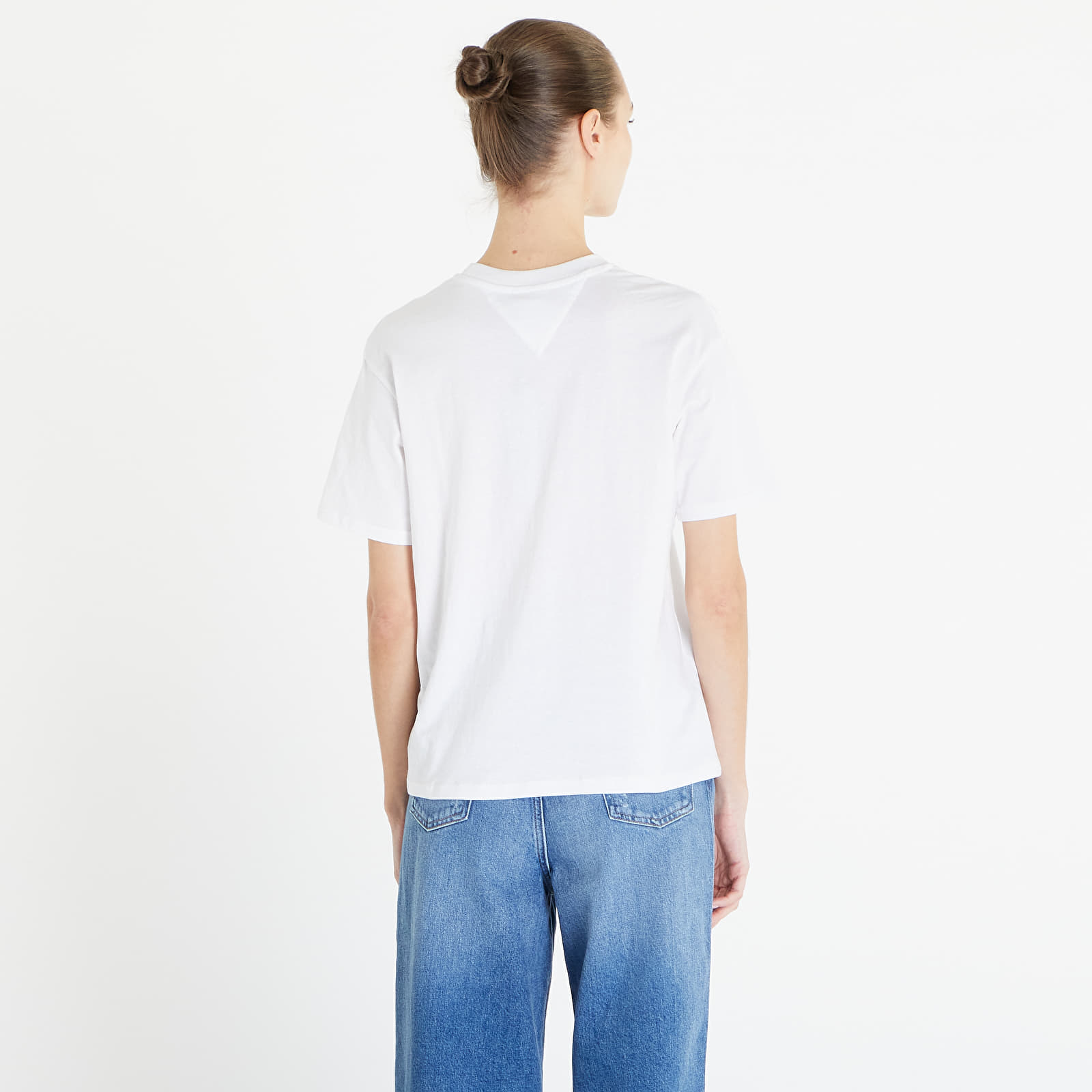 Trička Tommy Jeans Relaxed New Linear Short Sleeve Tee White