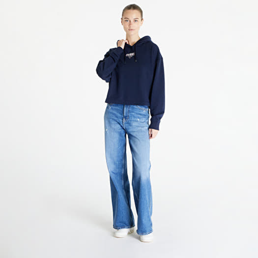 Sweatshirts Tommy Jeans Relaxed Essential Logo Hoodie Dark Night Navy Queens