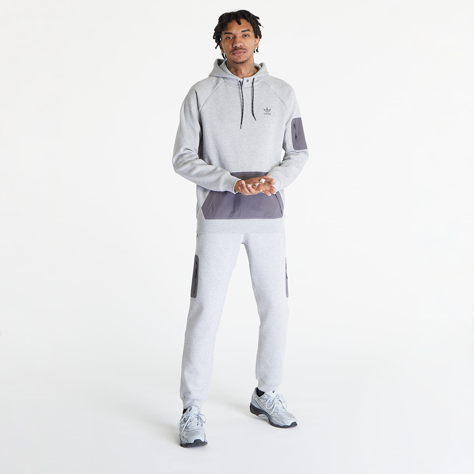 Mikiny adidas Hoodie Medium Grey Heather