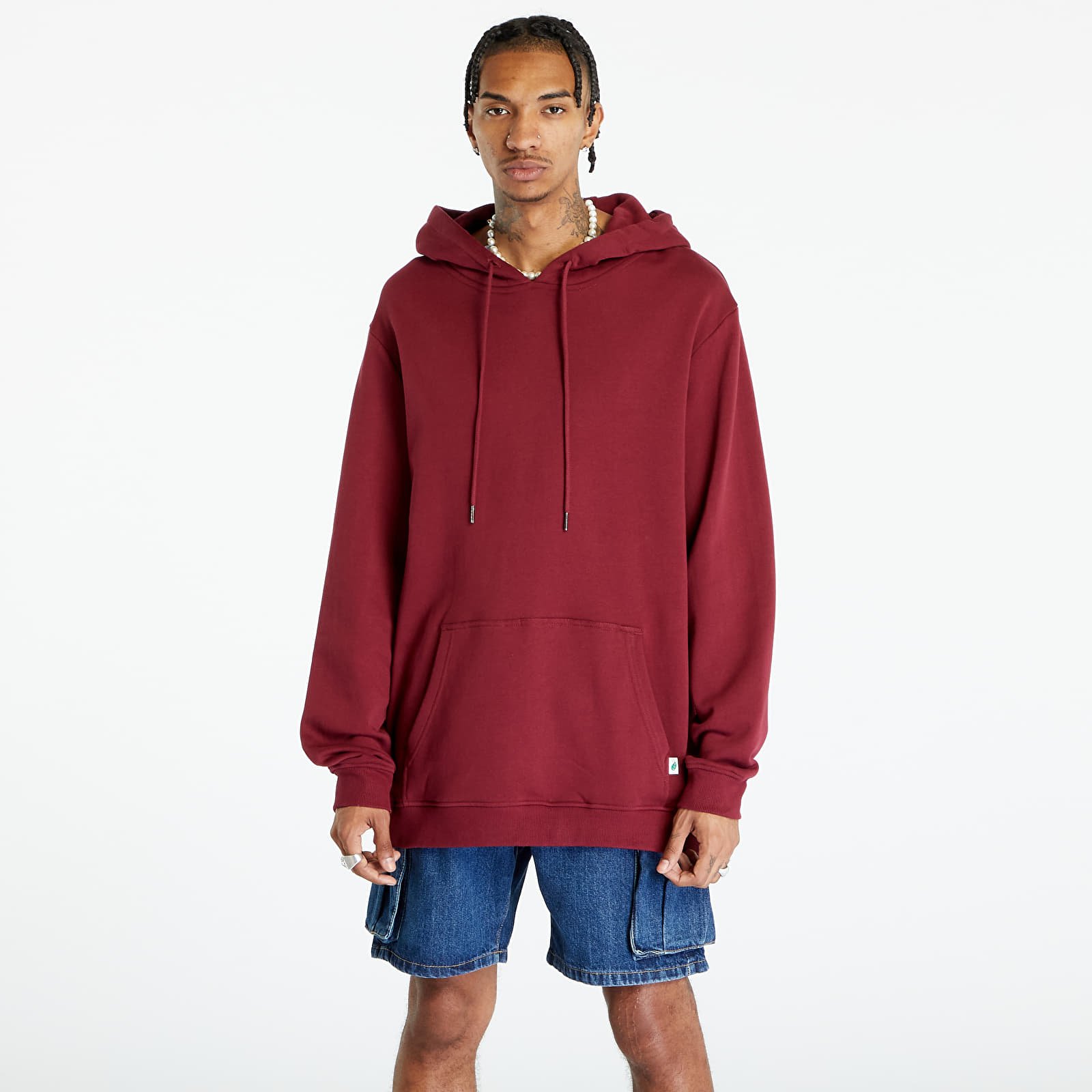 Sweatshirts Urban Classics Organic Basic Hoody Burgundy