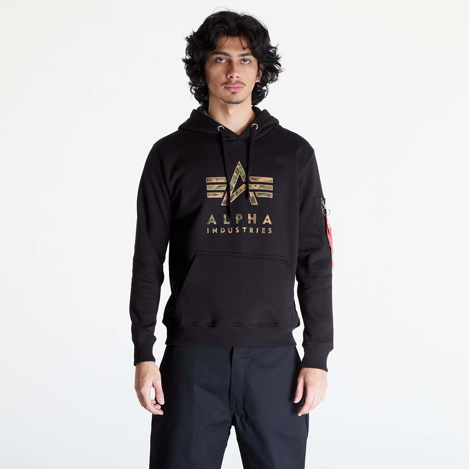 Alpha industries black hoodie clearance