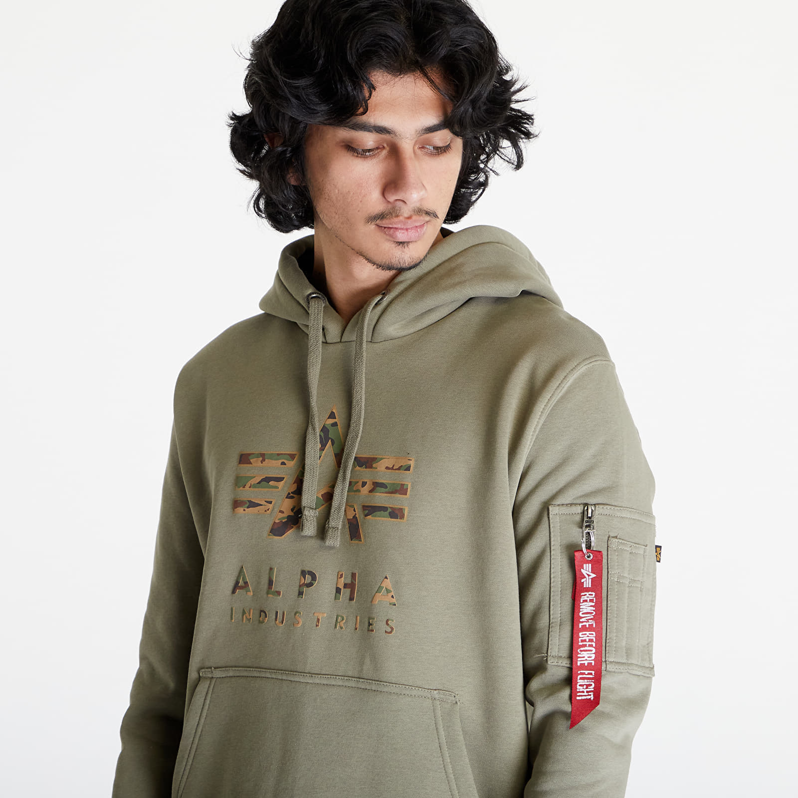 Hanorac Alpha Industries Camo TPU Hoody Olive - 1 | YEO