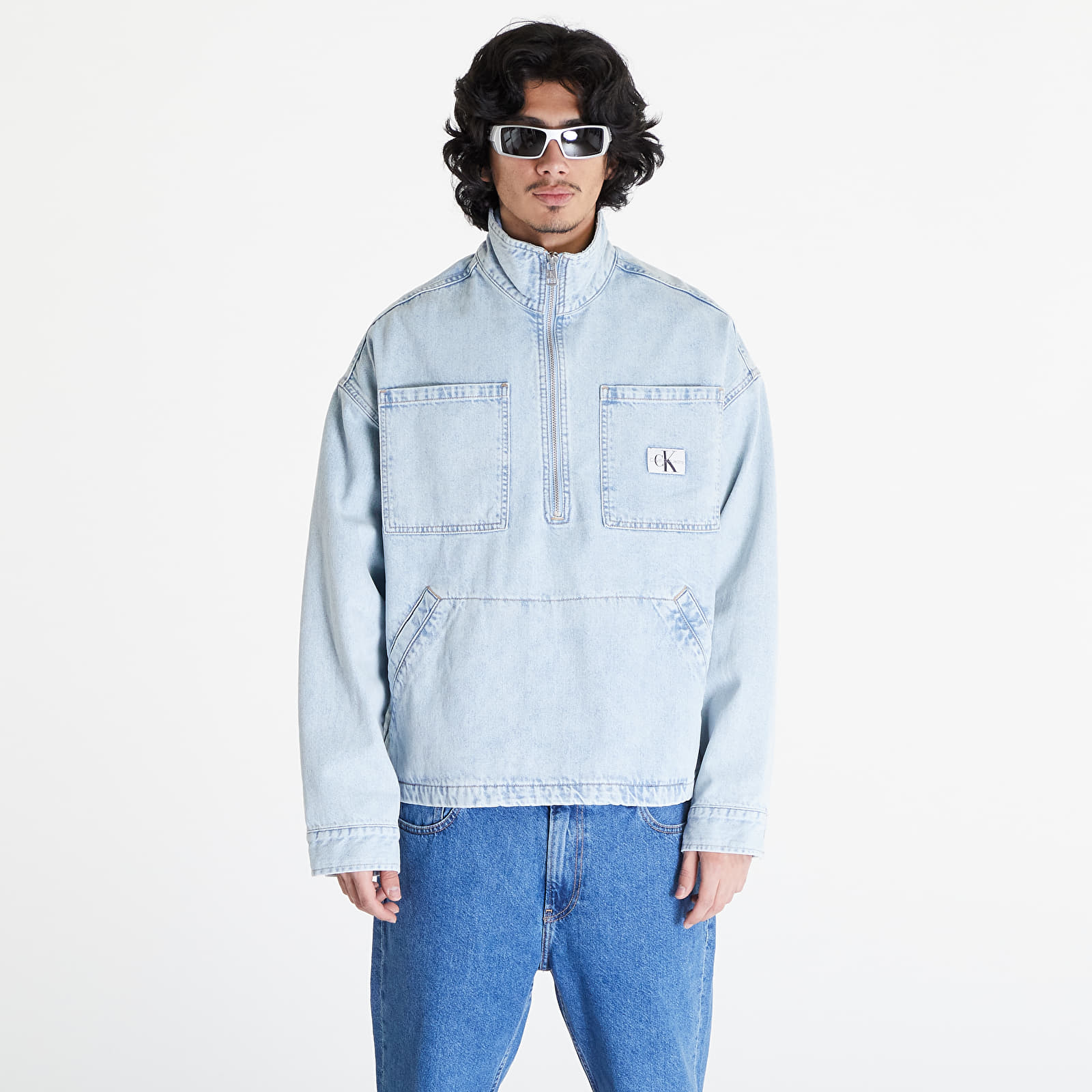Men's jackets Calvin Klein Jeans Denim Pop Over Jacket Denim Light