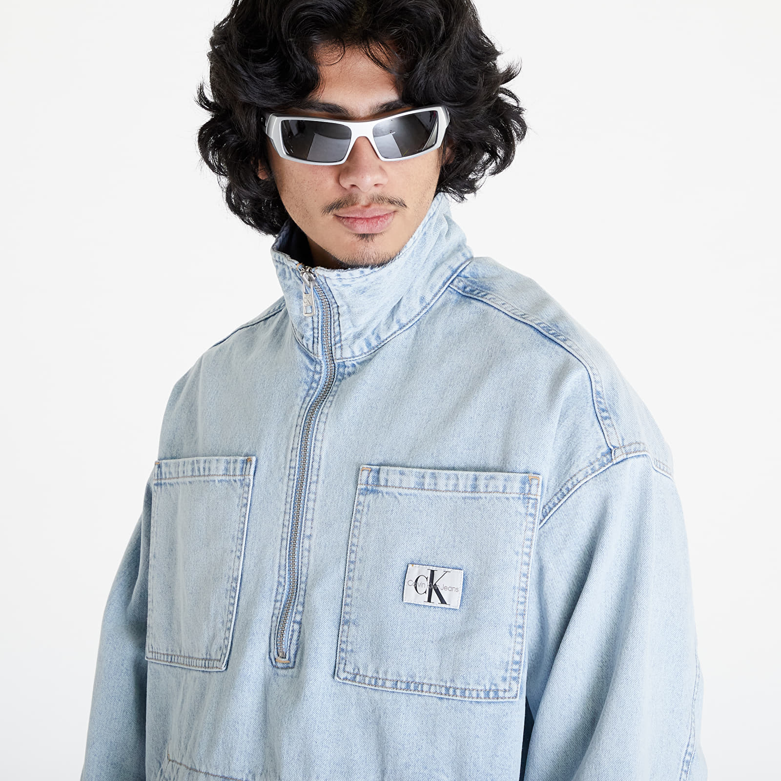 Men's jackets Calvin Klein Jeans Denim Pop Over Jacket Denim Light