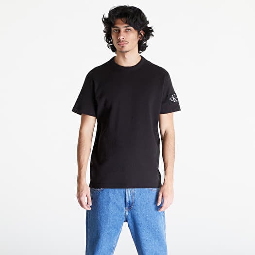 T-shirt Calvin Klein Jeans Badge Waffle Short Sleeve Tee Black
