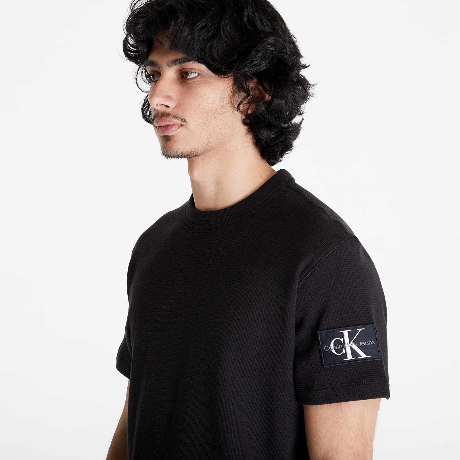 Camisetas Calvin Klein Jeans Badge Waffle Short Sleeve Tee Black
