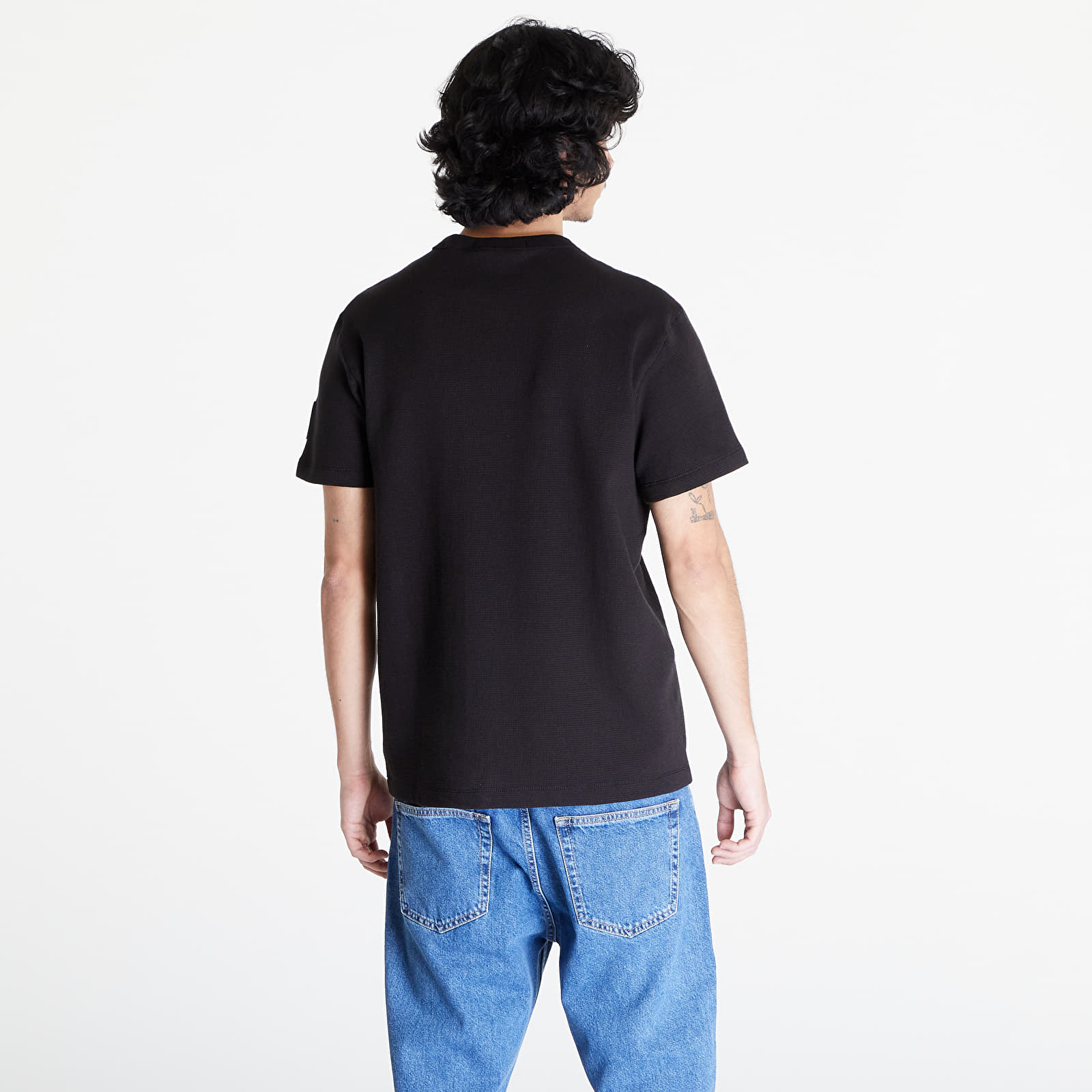 Camisetas Calvin Klein Jeans Badge Waffle Short Sleeve Tee Black