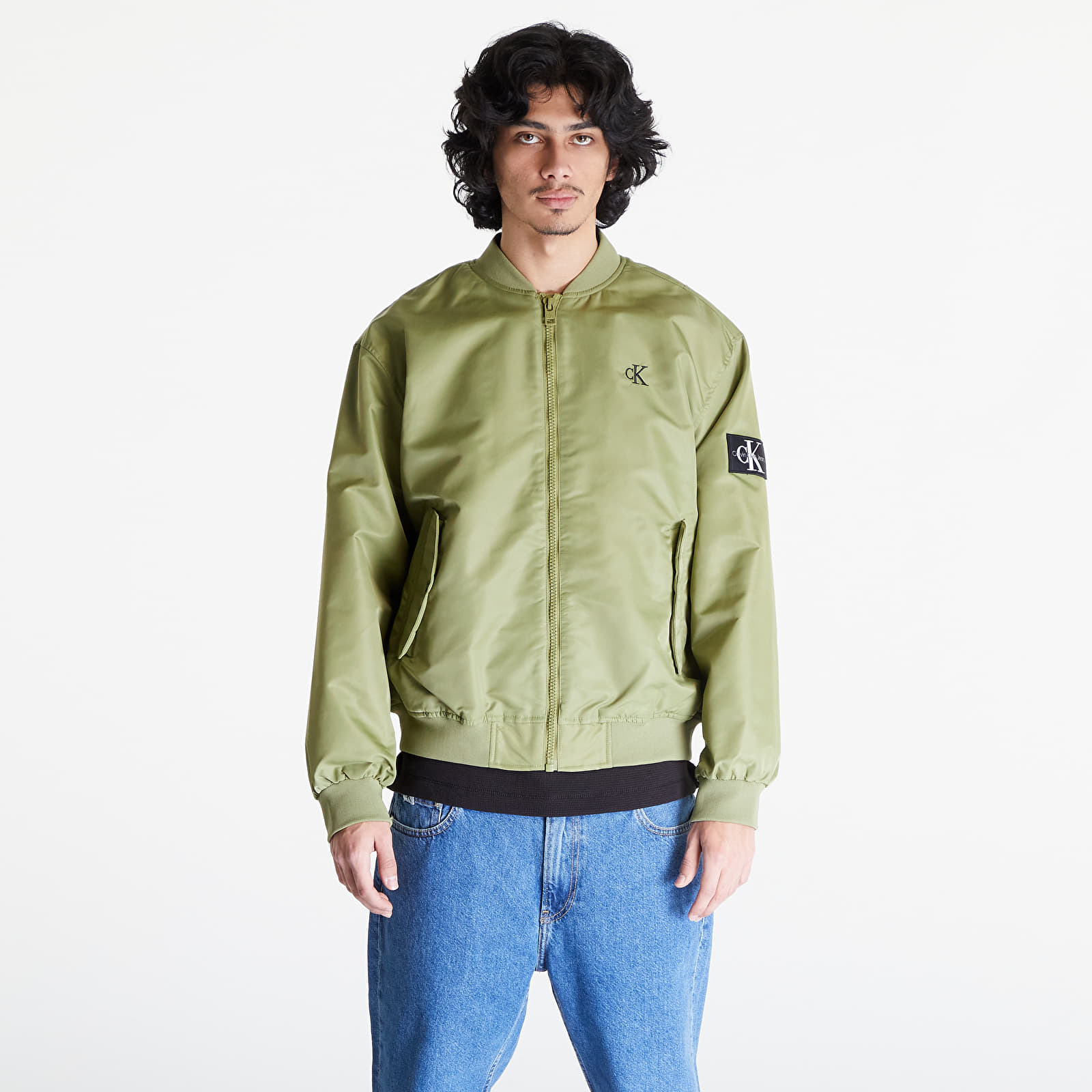 Bomberjoped Calvin Klein Jeans Bomber Jacket Dark Juniper