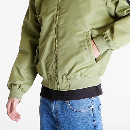 Calvin klein bomber jacket green best sale