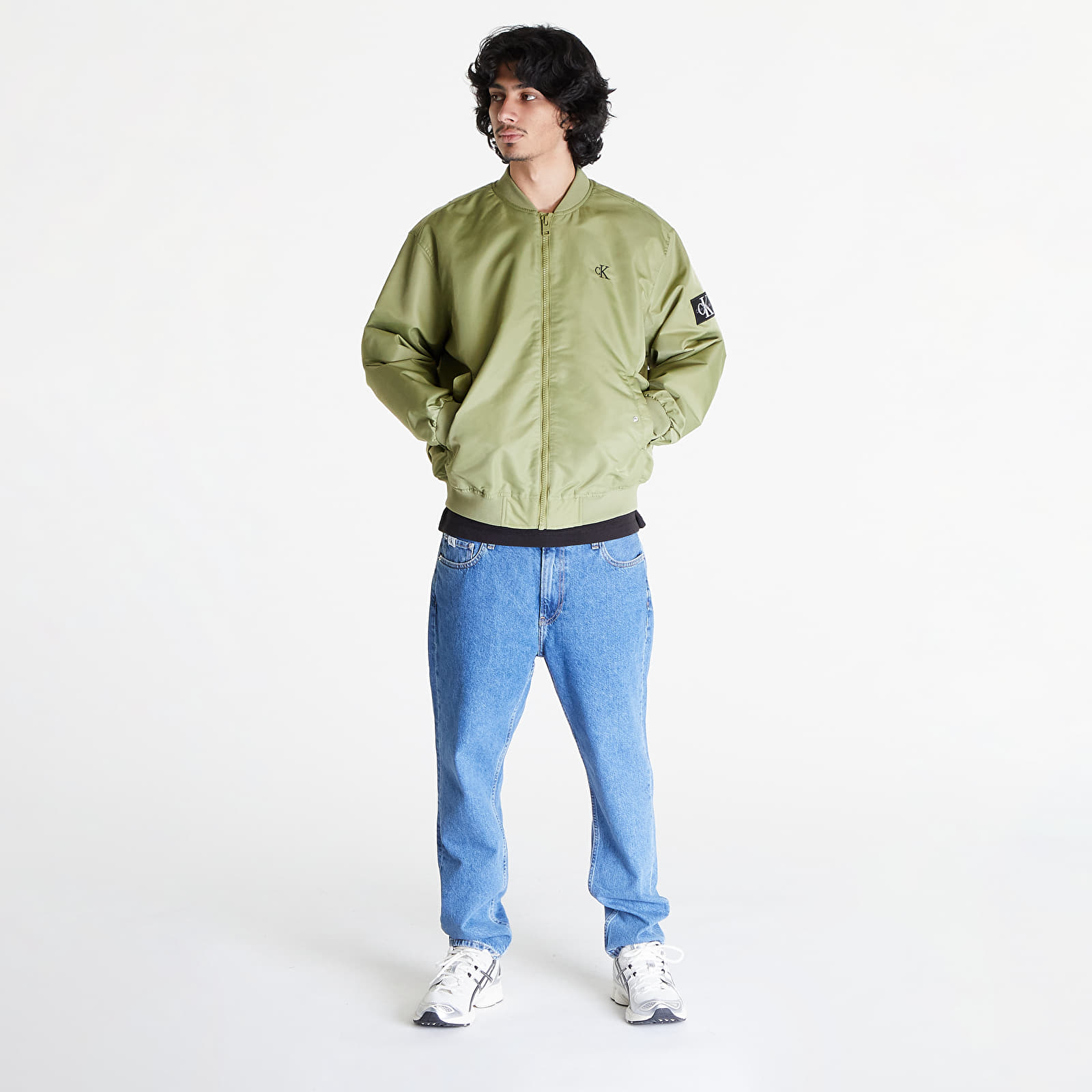 Bomberjoped Calvin Klein Jeans Bomber Jacket Dark Juniper