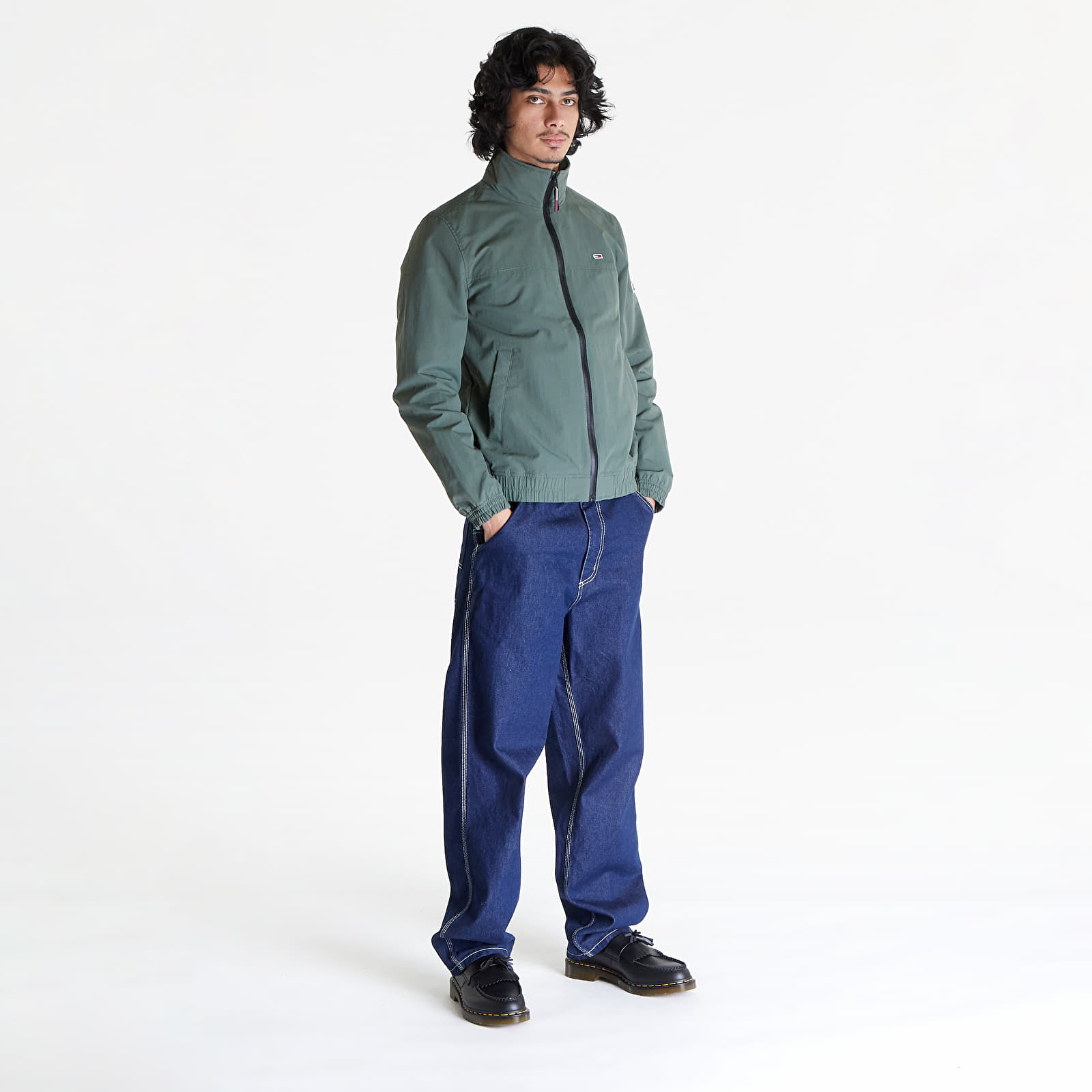 Větrovky Tommy Jeans Essential Casual Bomber Jacket Avalon Green