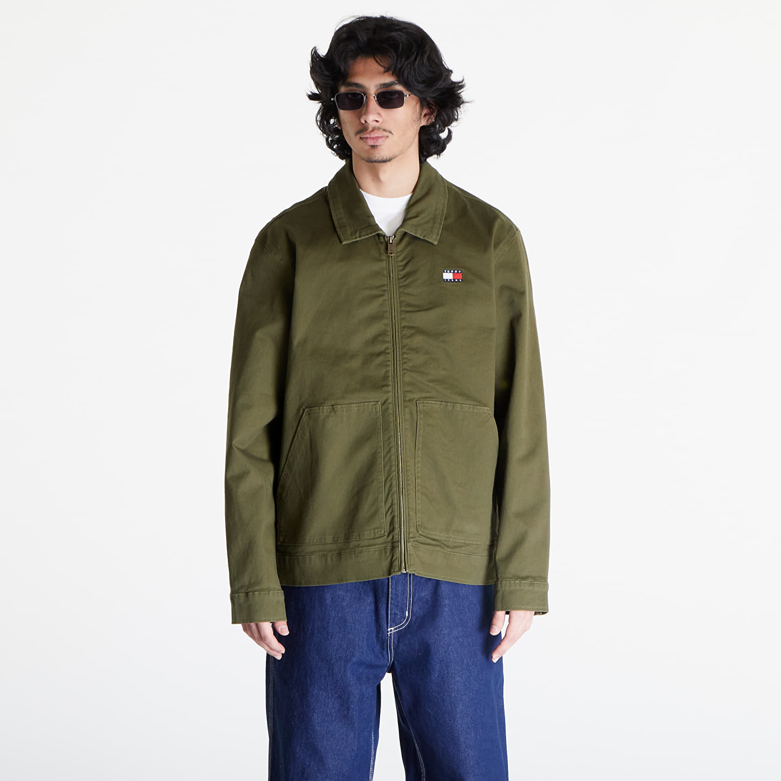 Jackets Tommy Jeans Regular Cotton Jacket Drab Olive Green