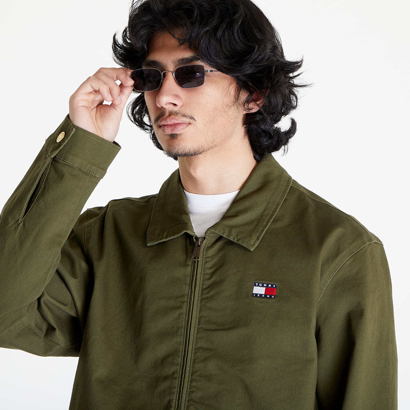 Jackets Tommy Jeans Regular Cotton Jacket Drab Olive Green