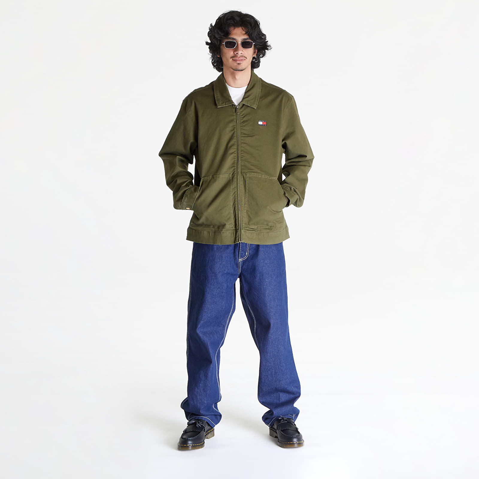Jackets Tommy Jeans Regular Cotton Jacket Drab Olive Green