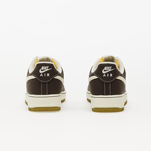 brown and white nike air force 1