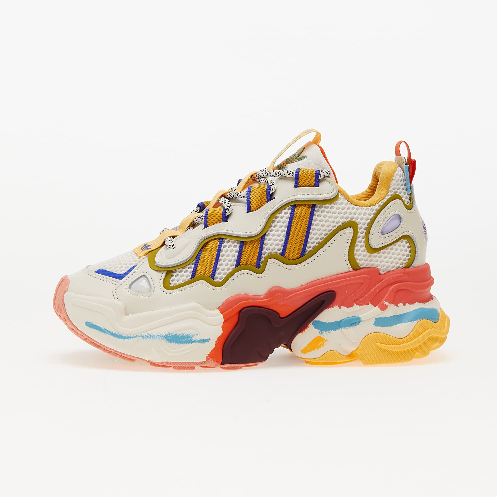 Women's sneakers and shoes adidas Ozthemis W Chalk White/ Pulse Olive/ Semi Spark