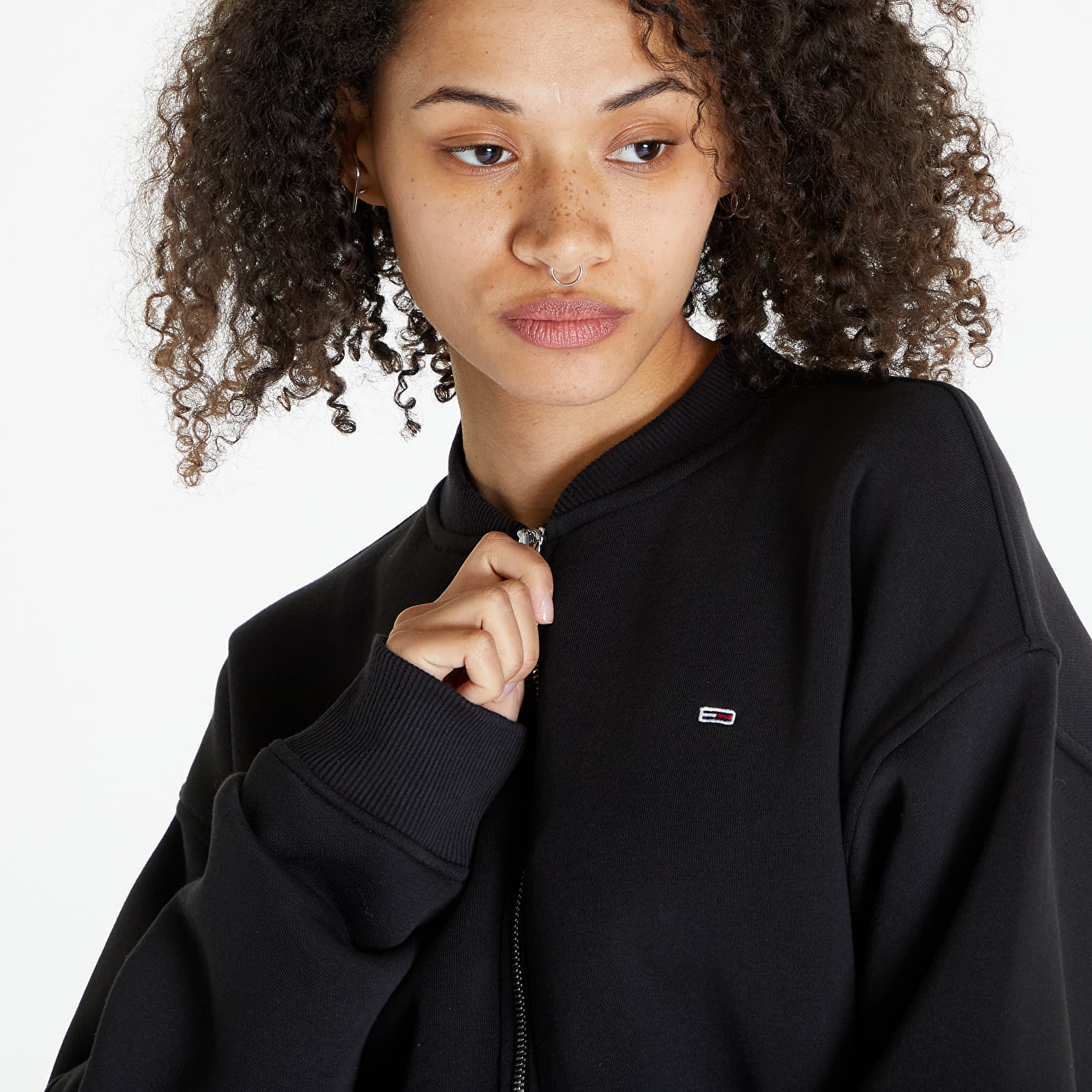 Geci bomber Tommy Jeans Zip Thru Bomber Black