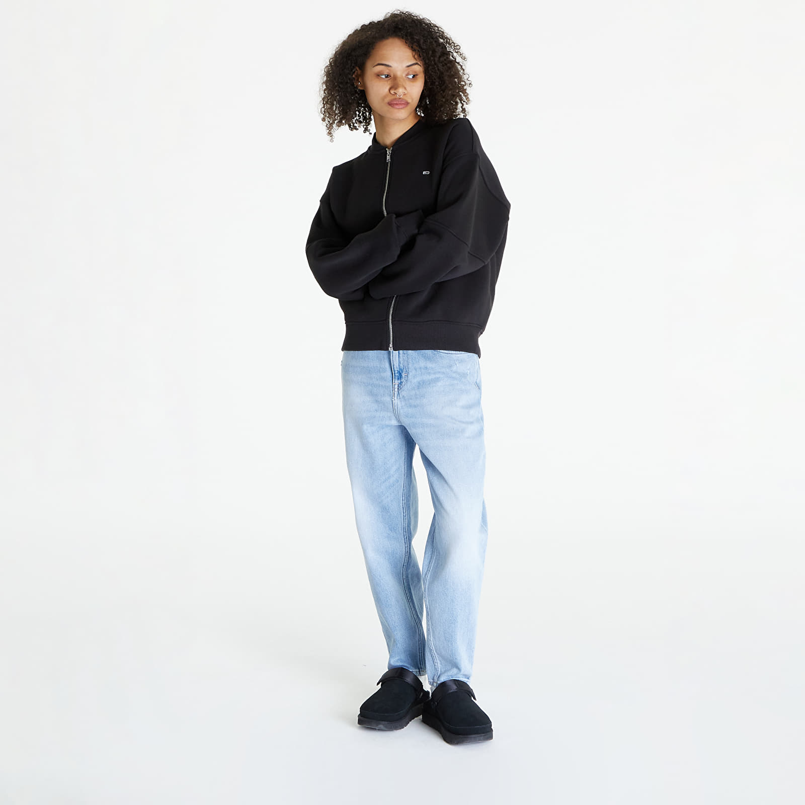 Geci bomber Tommy Jeans Zip Thru Bomber Black
