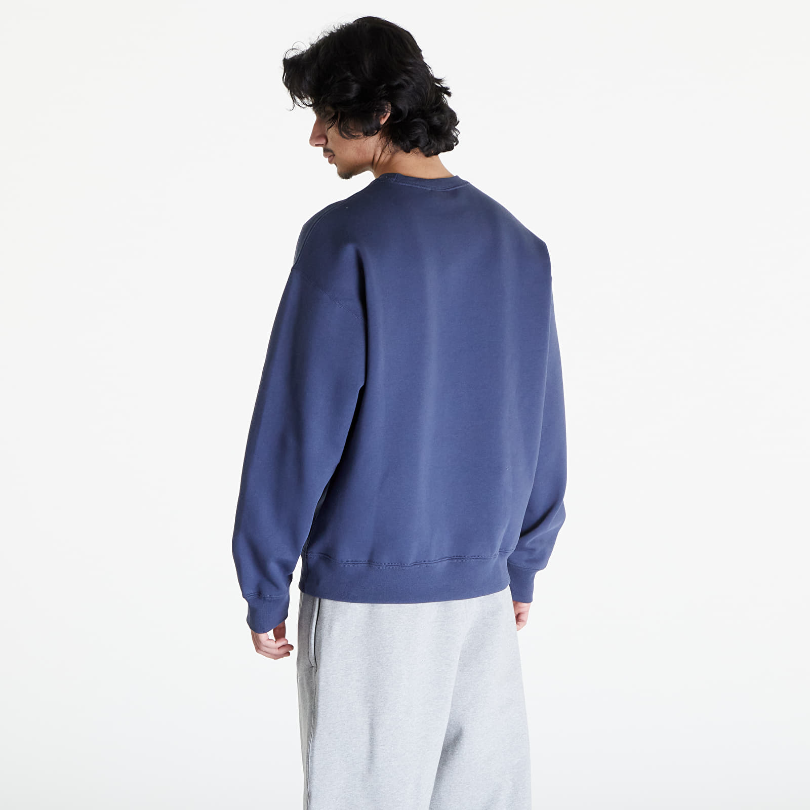 Hanorace Nike Solo Swoosh Men's Fleece Crew Thunder Blue/ White