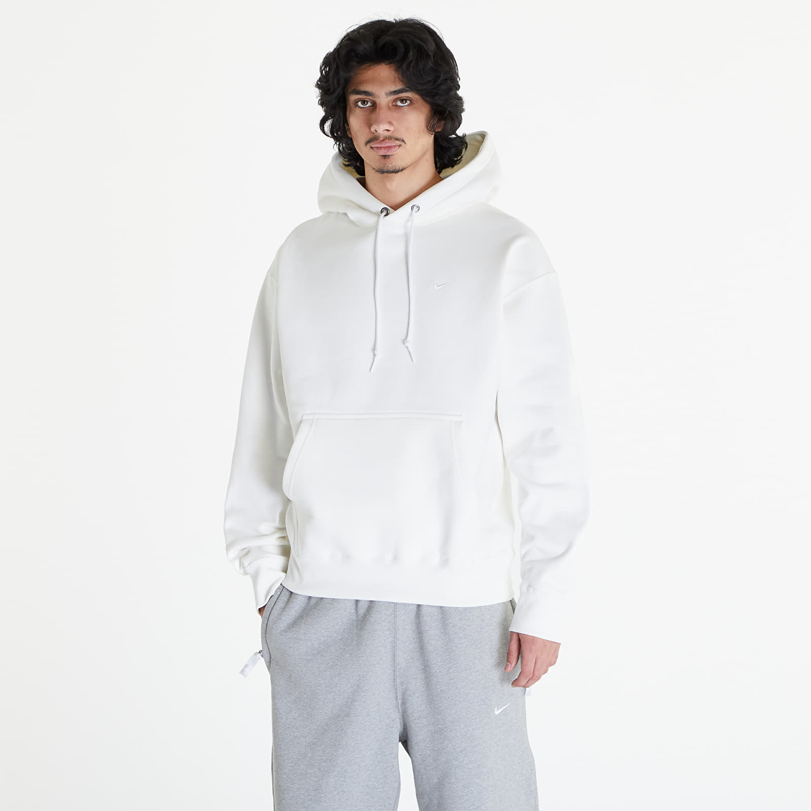 Hoodies and sweatshirts  Nike Solo Swoosh Men's Fleece Pullover Hoodie Sail/ White