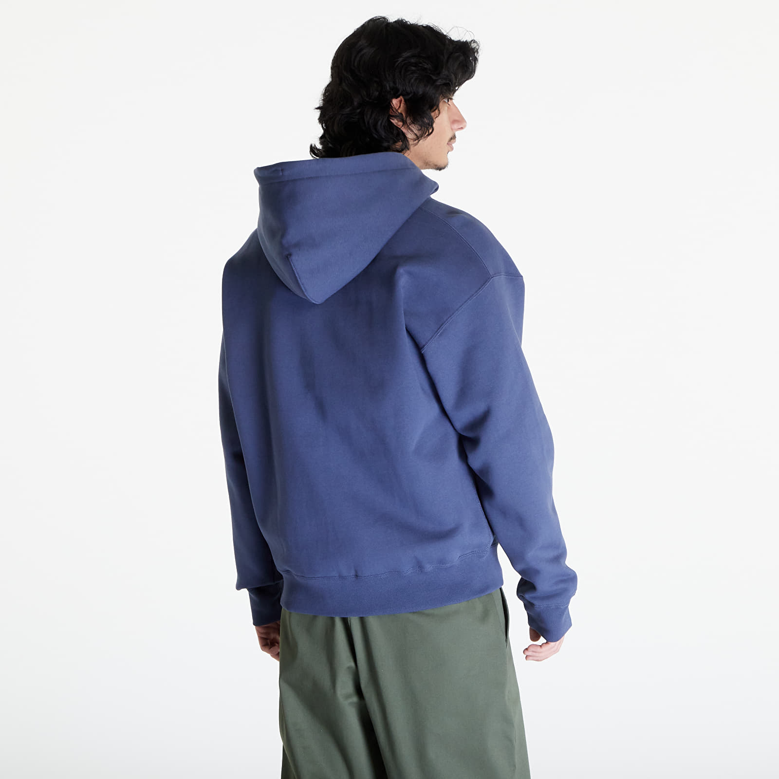 Dukserice Nike Solo Swoosh Men's Full-Zip Hoodie Thunder Blue/ White