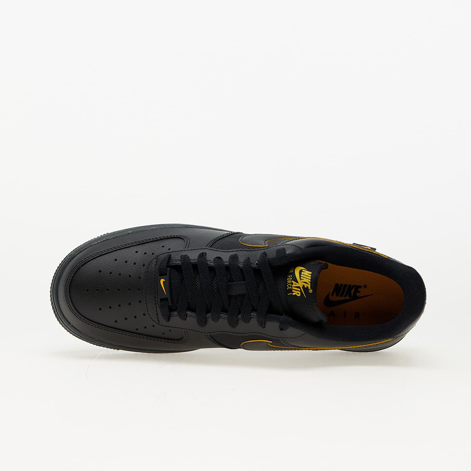Black and gold nike air force 1 shop