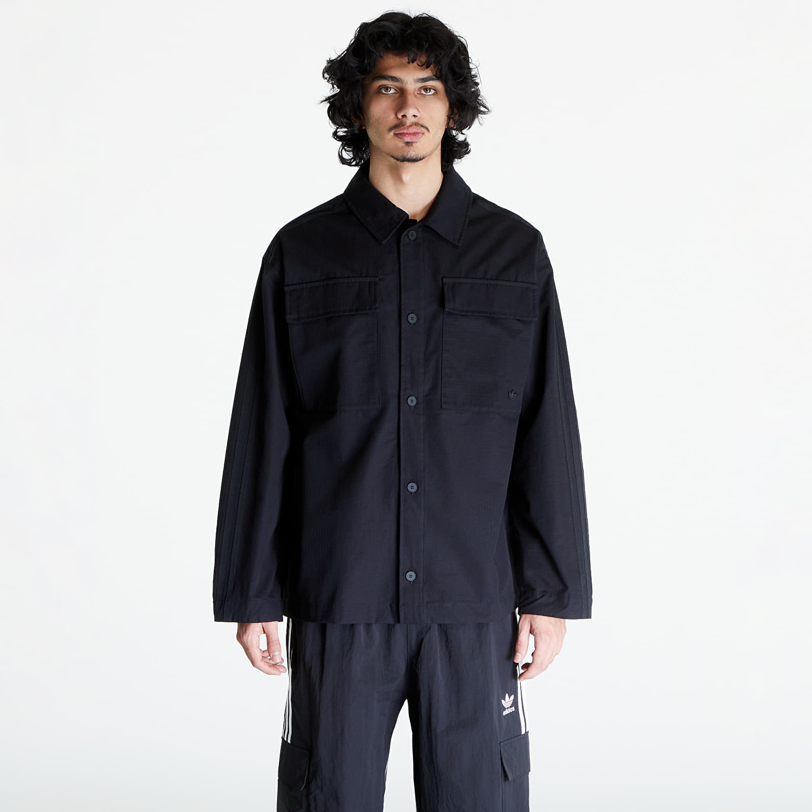 Camicia adidas Premium Essentials+ Long Sleeve Shirt Black M