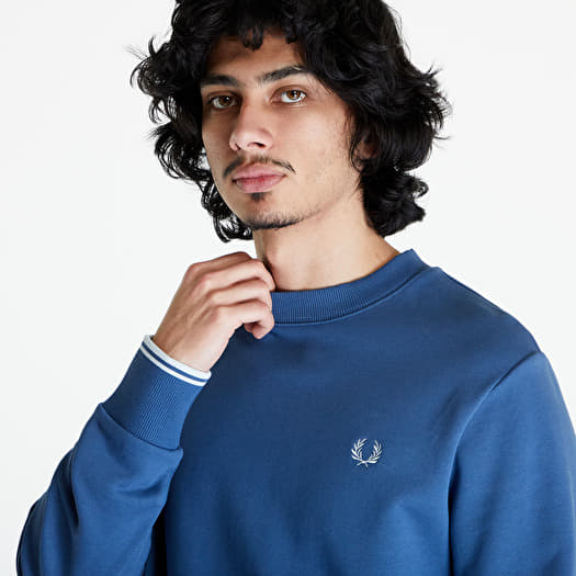 Blue fred perry sweatshirt sales