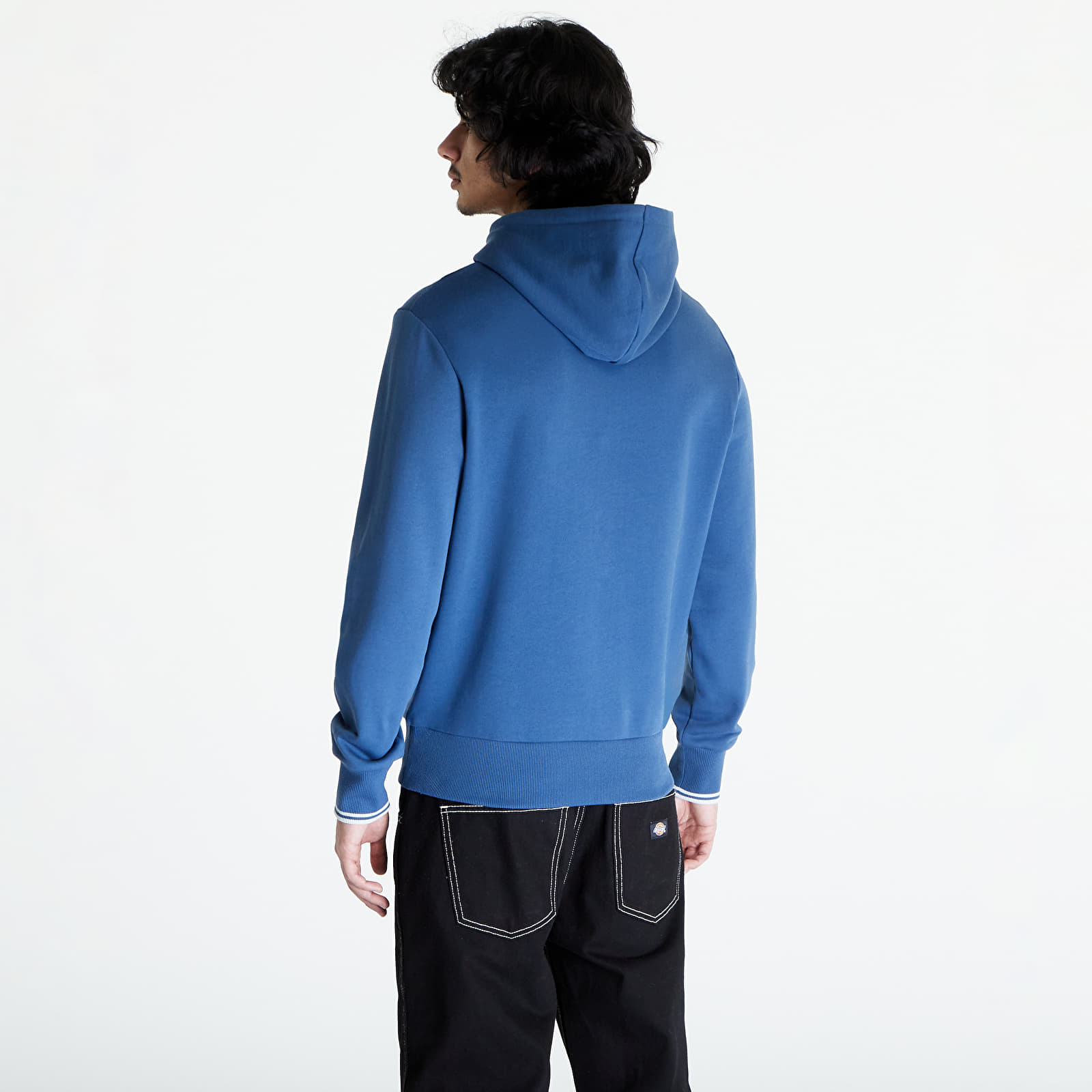 Mikiny FRED PERRY Tipped Hooded Sweatshirt Midnight Blue/ Lghice