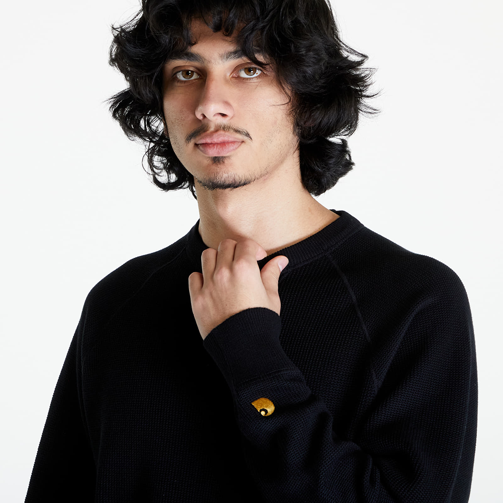 Svetry Carhartt WIP Chase Sweater UNISEX Black/ Gold