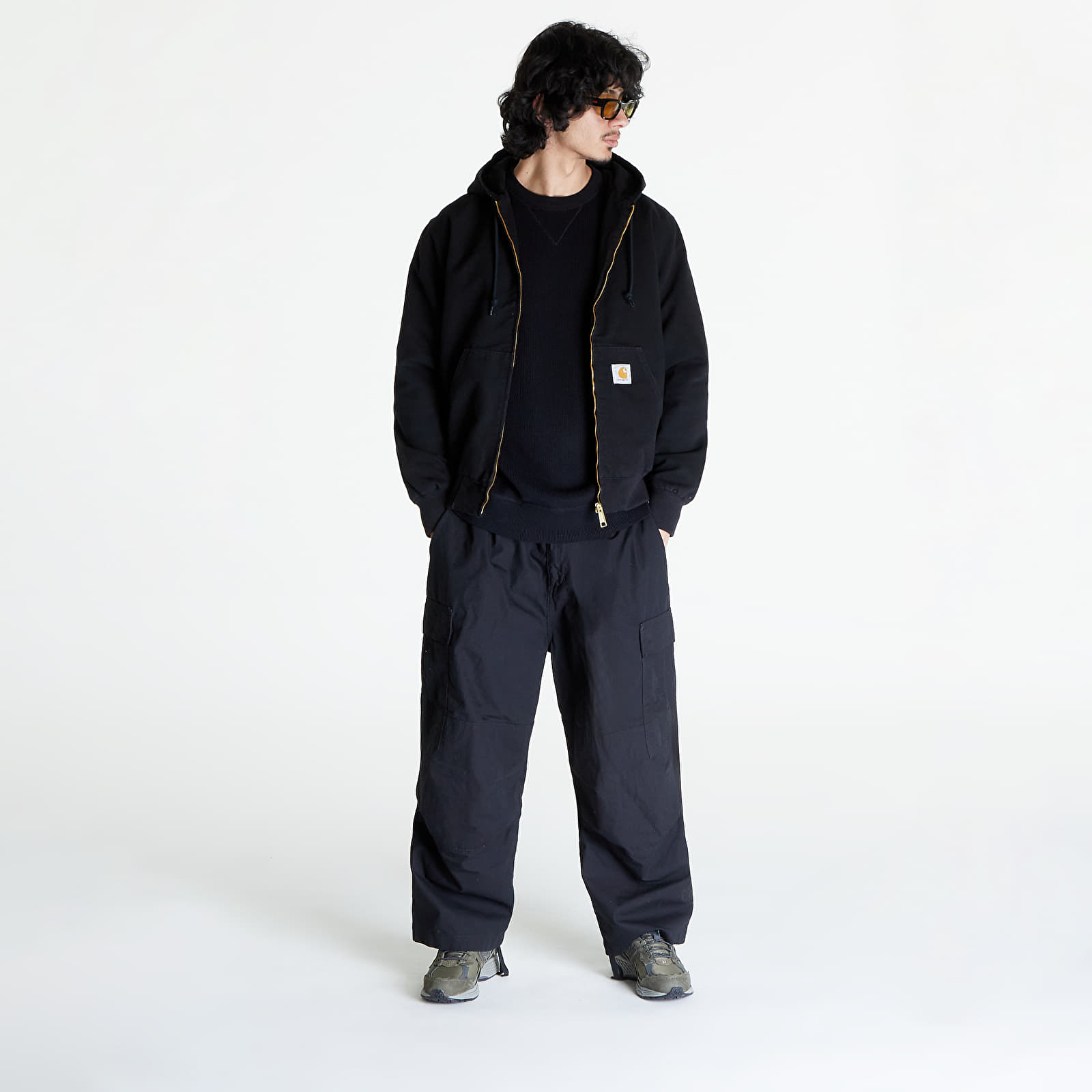 Jackets Carhartt WIP Active Jacket UNISEX Black Aged Canvas