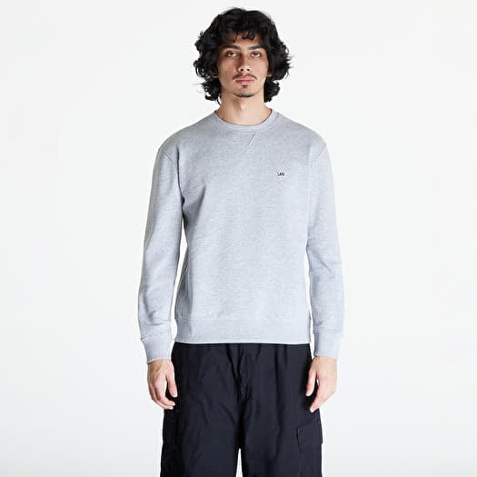 Hanorac Lee Plain Crew Sweatshirt Grey Mele