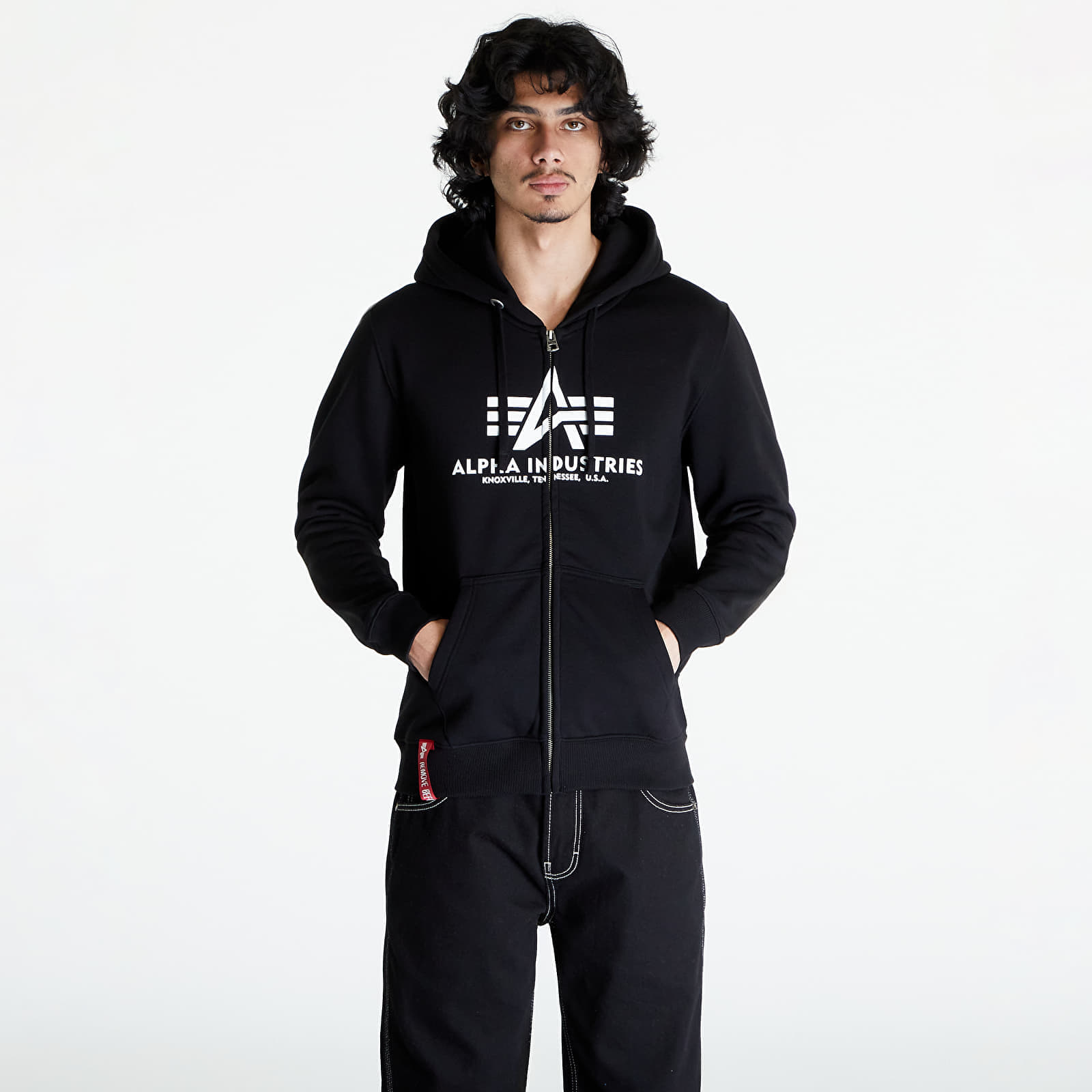 Sweatshirt Alpha Industries Basic Zip Hoodie Black M