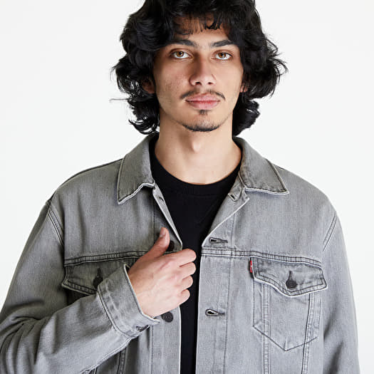 Levi's trucker jacket grey hot sale