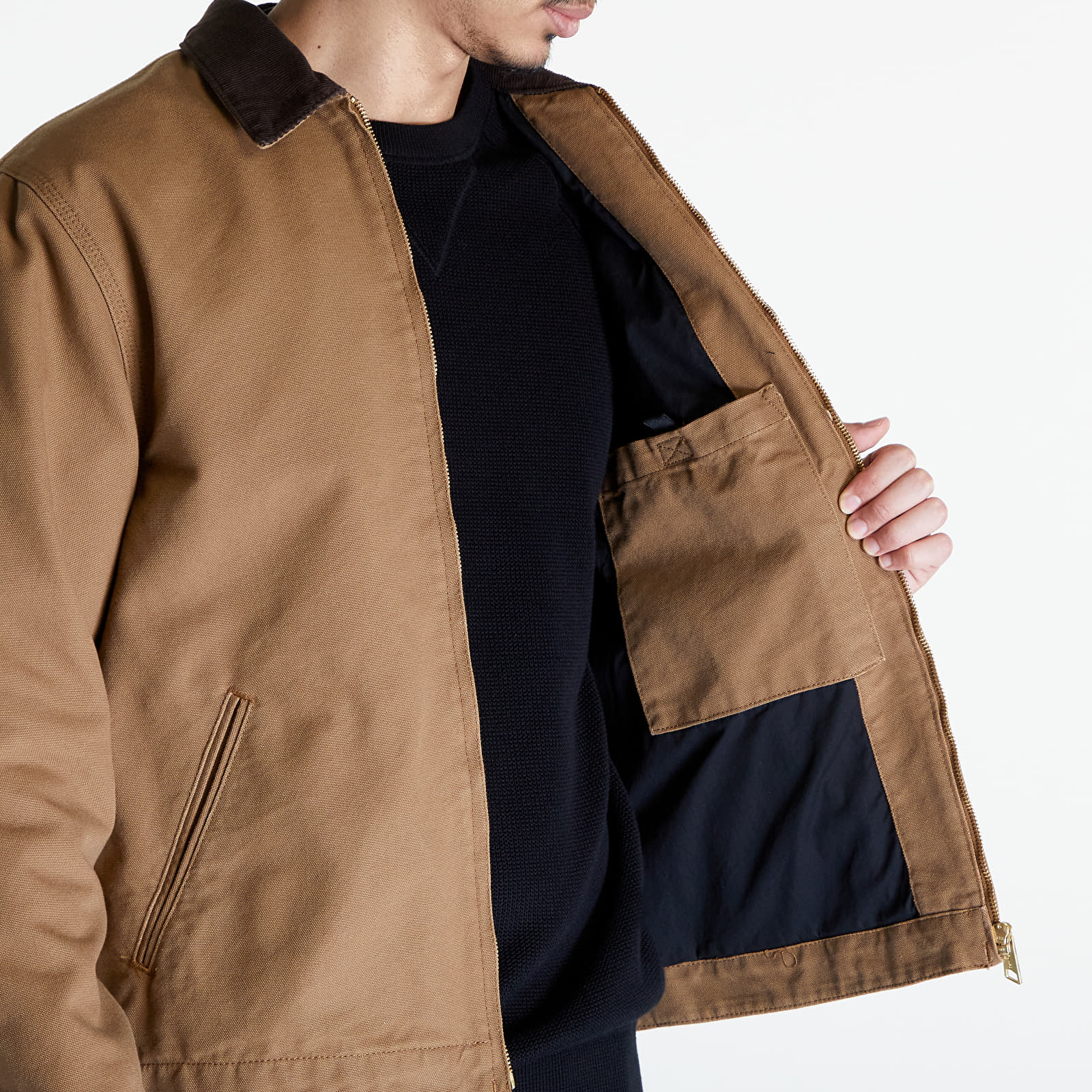 Jassen Carhartt WIP Detroit Jacket UNISEX Hamilton Brown/ Tobacco Rinsed