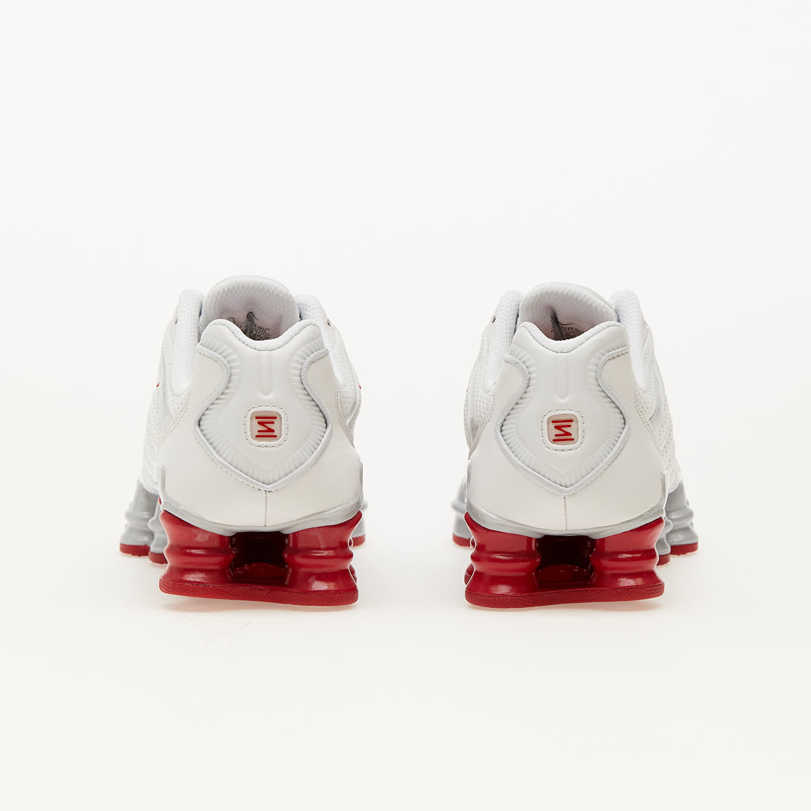 Red white nike shox deals